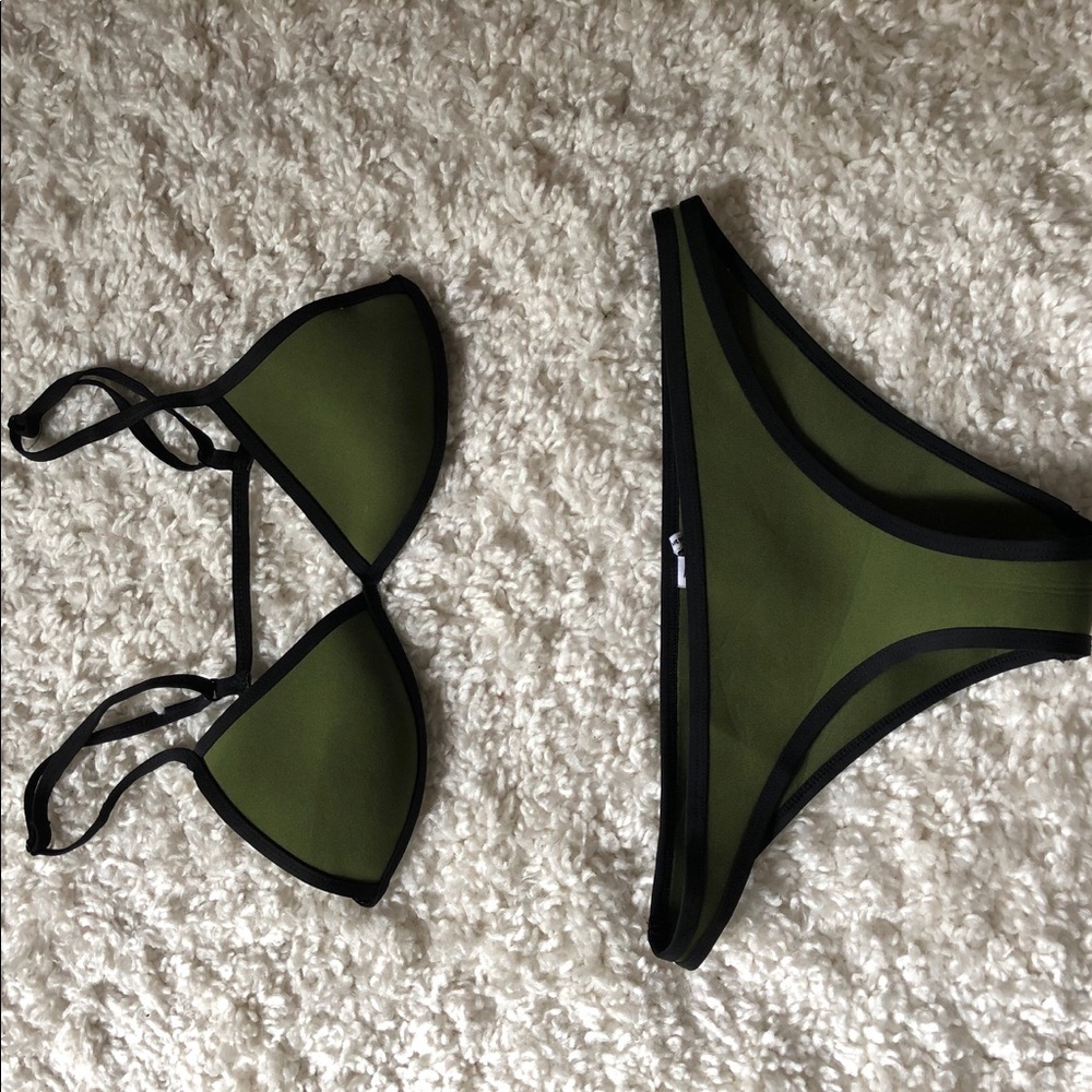 HOAKA SWIMWEAR DAPH KHAKI SWIM SUIT... size M